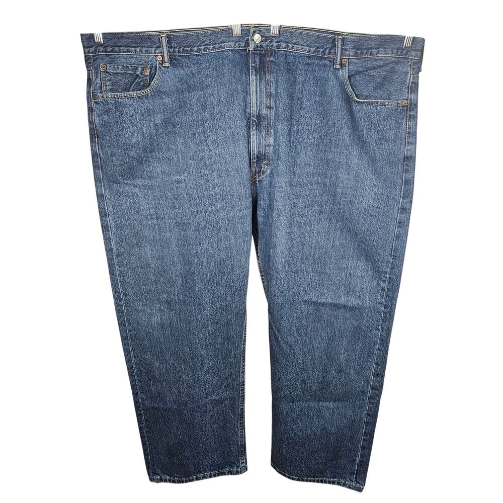 Levi's Big & Tall Men's 505 Relaxed Roomy Straight Leg Jeans Size 56 x 30